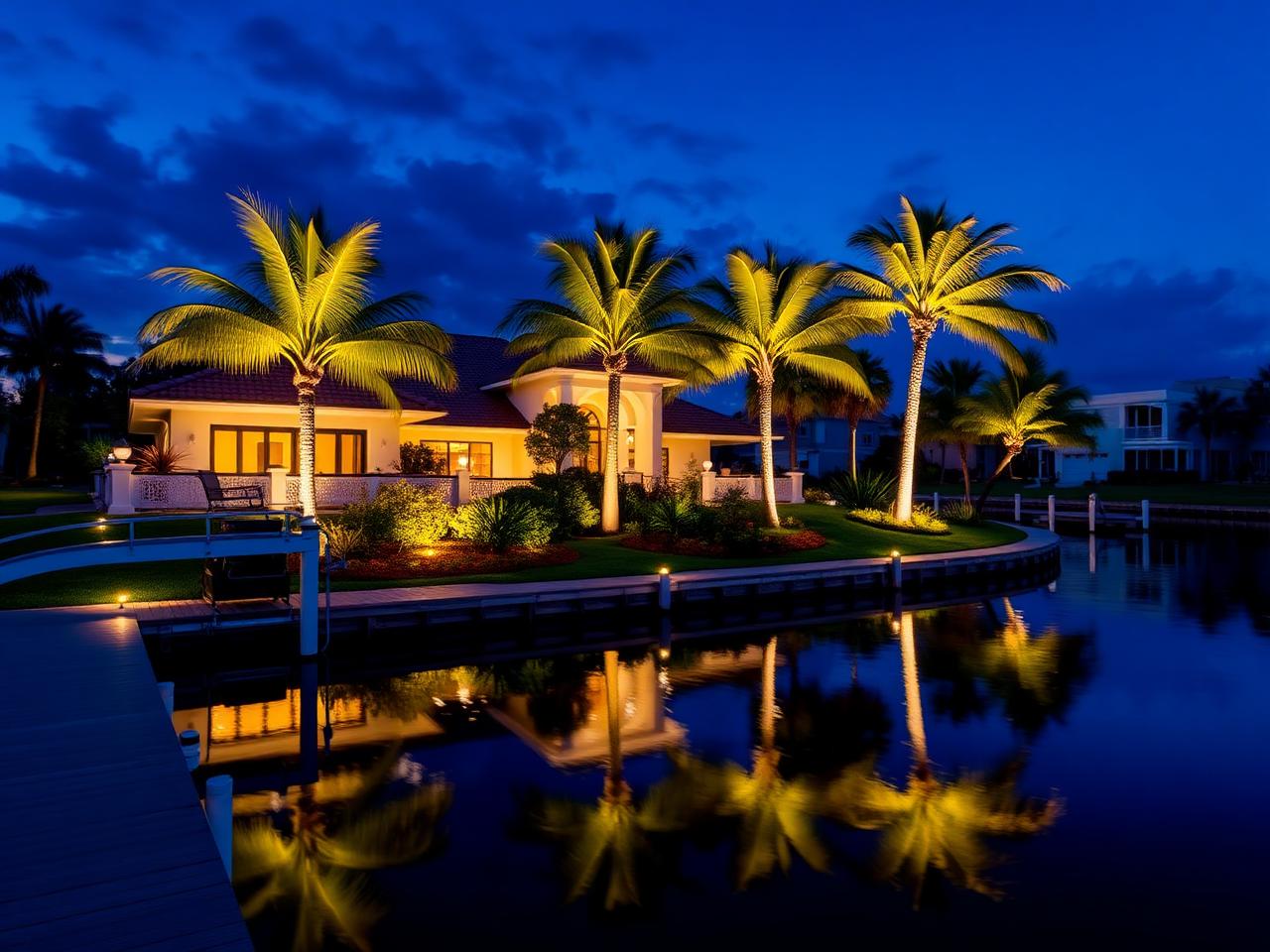 Marco Island waterfront lighting